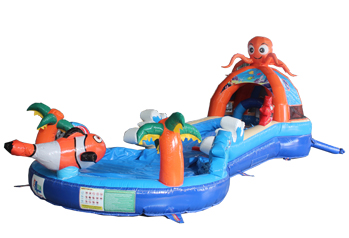 Seaworld Playzone Octopus slide with a pool